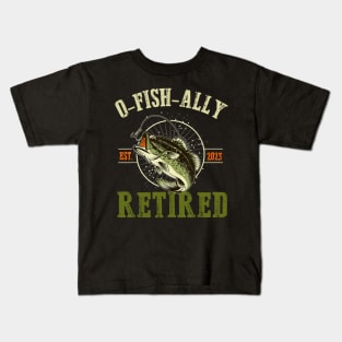 O-fish-ally Retired Since 2023 Retirement Fishing for Men Kids T-Shirt